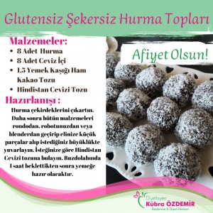 Glutensiz Şekersiz Elma Topları